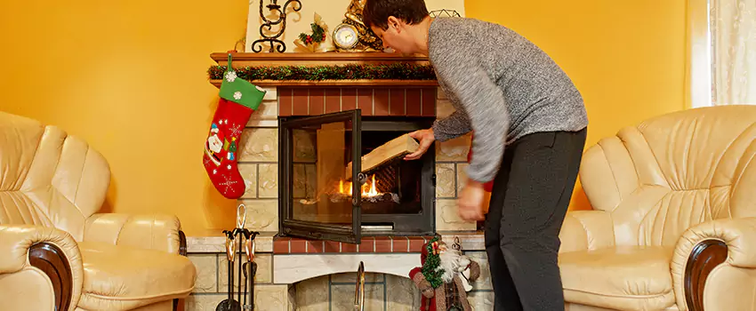 Rusted Metal Fireplace Restoration in Taylor, Texas